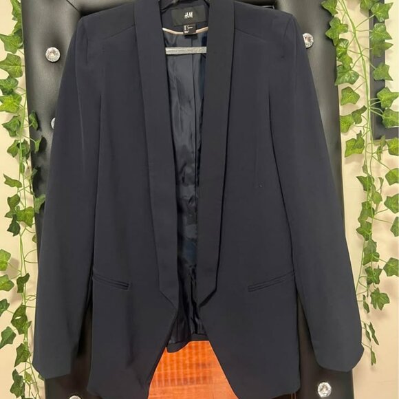 H&M Navy Blue Women Blazer - Picture 1 of 2